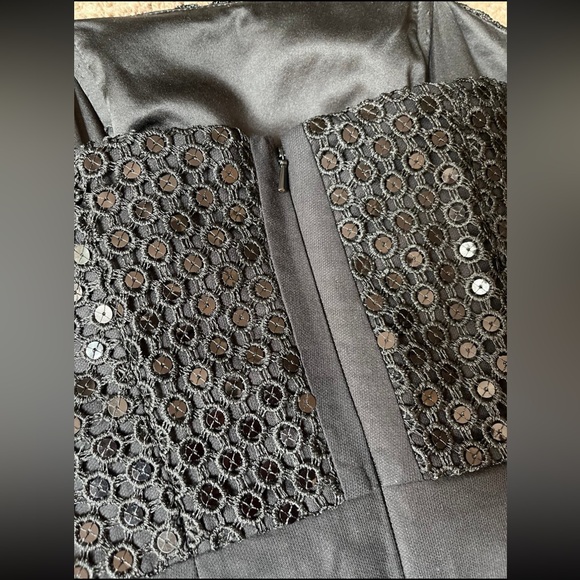 Lilly Pulitzer Abrianna Black Strapless Sequins Bodice Strapless Dress - Picture 5 of 7